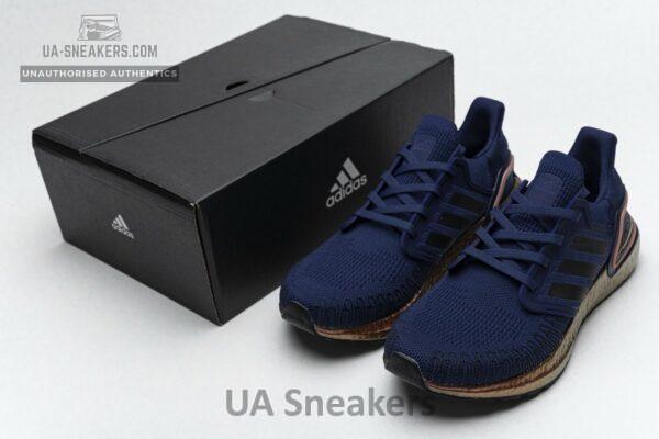FV4394 adidas Ultra BOOST 20 CONSORTIUM Dark Blue Gold Real Boost - Image 3