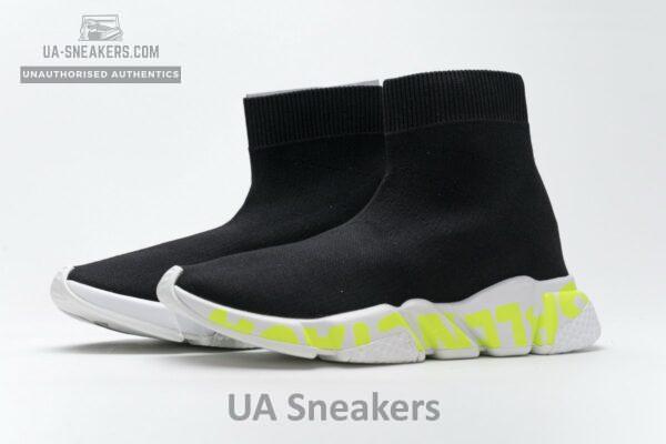 Balenciaga Stretch Mesh High Top Sneaker Black White - Image 6