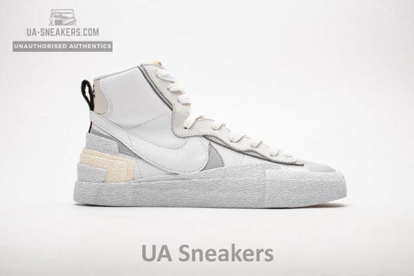 BV0072-100 Sacai x Nike Blazer Mid White Grey - Image 5