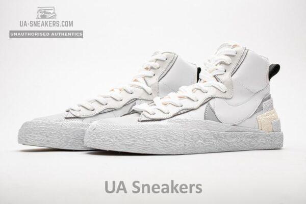 BV0072-100 Sacai x Nike Blazer Mid White Grey - Image 2