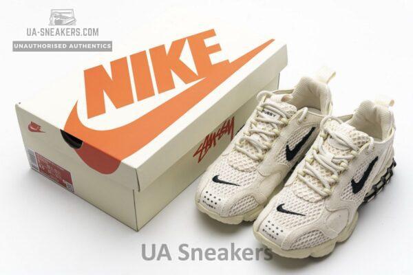 CQ5486-200 Stussy X Nike Air Zoom Spiridon Caged 2 Fossil - Image 3