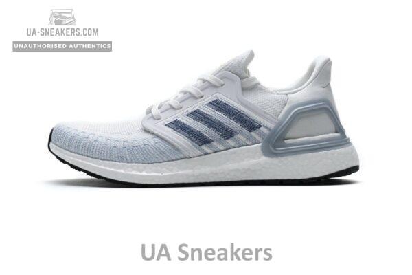 FY3454 adidas Ultra BOOST 20 White Light Blue - Image 16