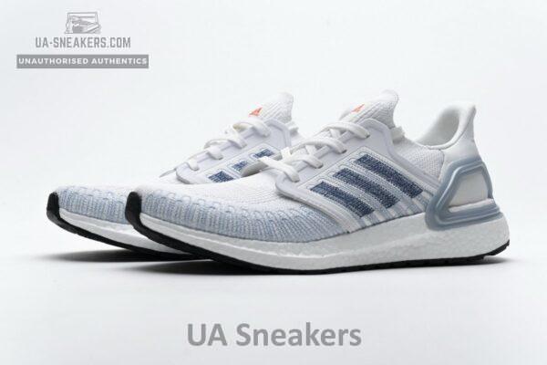 FY3454 adidas Ultra BOOST 20 White Light Blue - Image 6