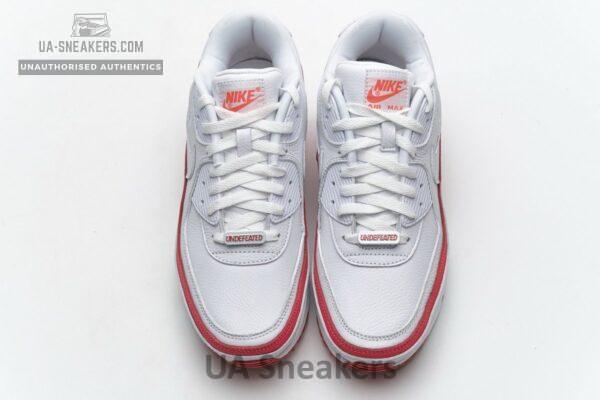 CJ7197-103 Undefeated x Nike Air Max 90 White Red - Image 4