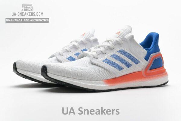 FY3453 adidas Ultra BOOST 20 White Blue - Image 4