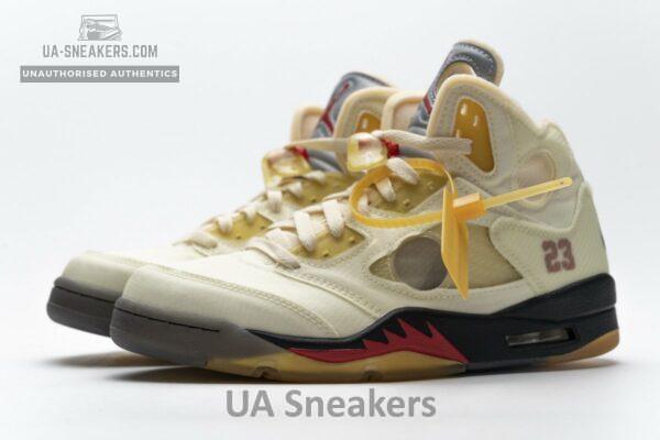 DH8565-100 OFF White x Air Jordan 5 Retro SP Sail - Image 6