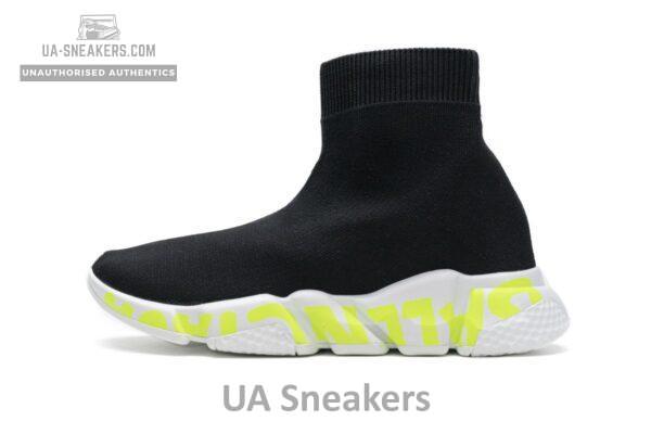 Balenciaga Stretch Mesh High Top Sneaker Black White