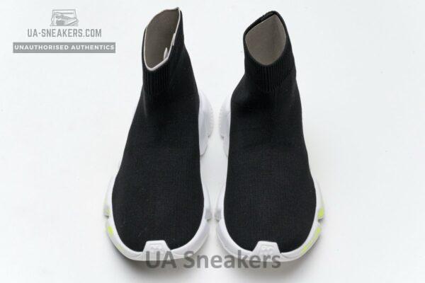 Balenciaga Stretch Mesh High Top Sneaker Black White - Image 4