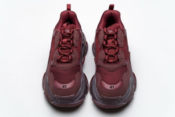 541624 W09E1 1628 Balenciaga Triple S Red Wine - Image 4