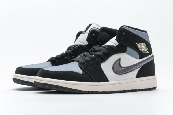 852542-011 Air Jordan 1 Mid SE “Satin Grey” - Image 6