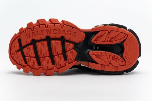 570391 W2GN1 2002 Blenciaga Track 2 Sneaker Dark Grey Orange - Image 9