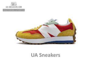 NB327LAB New Balance White Red Yellow