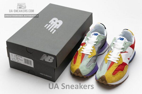 NB327LAB New Balance White Red Yellow - Image 3