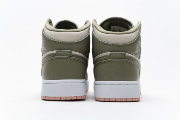 555112-225 Air Jordan 1 Mid GS Trooper Bleached Coral - Image 7