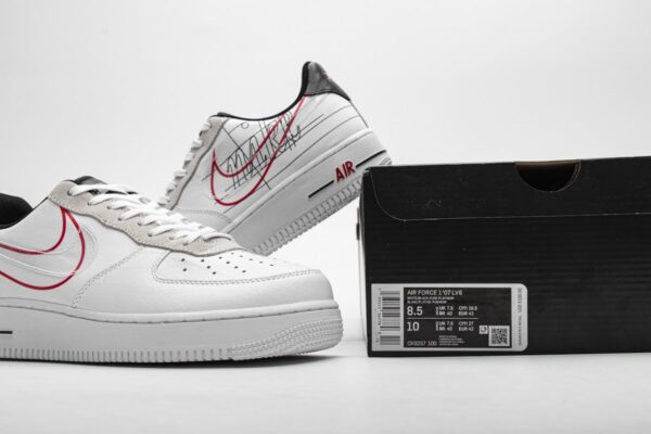 CK9257-100 Nike Air Force 1 '07 LV8 White Black Pure Platinum - Image 5