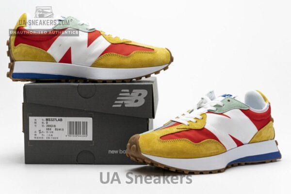 NB327LAB New Balance White Red Yellow - Image 2