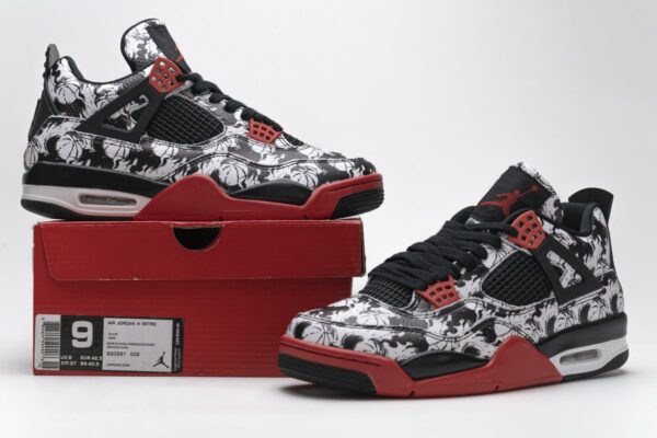 BQ0897-006 Air Jordan 4 Retro Singles Day Tattoo - Image 2