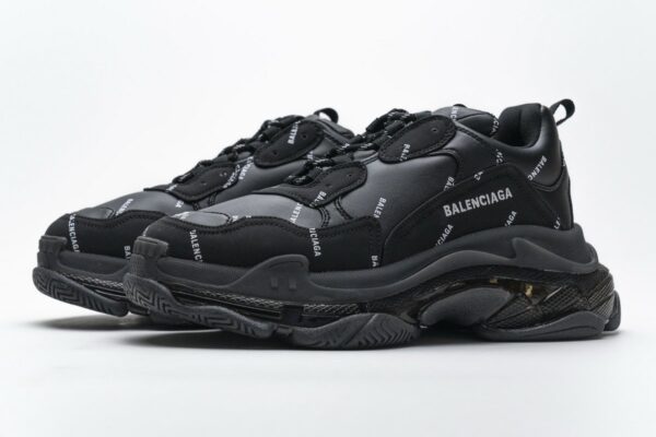 524039 W09E1 2021 Balenciaga Triple S Letter Black - Image 6