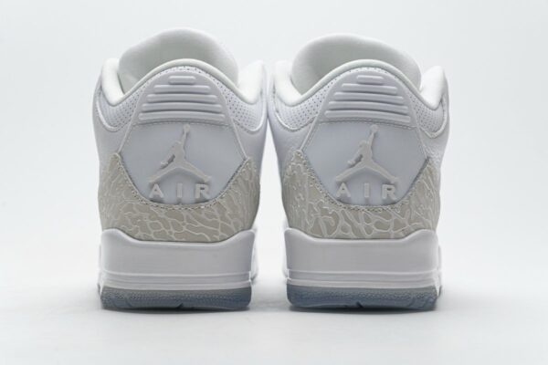 136064-111 Air Jordan 3 Retro Pure White - Image 7