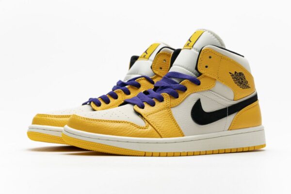 852542-700 Air Jordan 1 Mid Lakers - Image 6