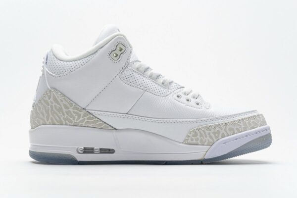 136064-111 Air Jordan 3 Retro Pure White - Image 11