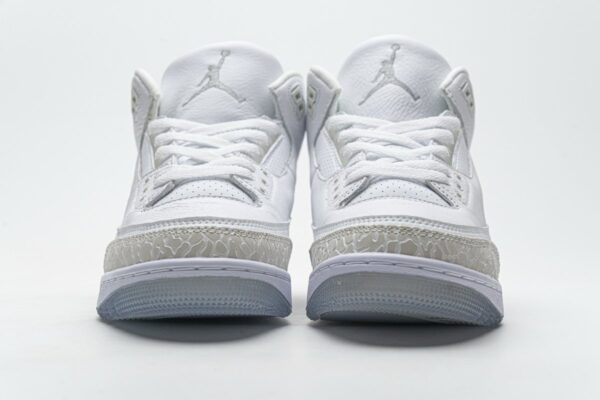 136064-111 Air Jordan 3 Retro Pure White - Image 5