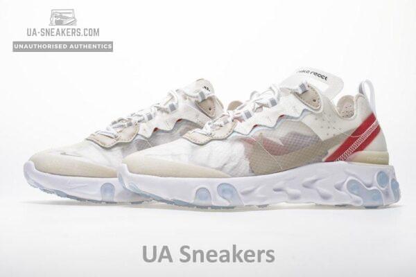 Nike React Element 87 “White Red” AQ1090-100 - Image 6