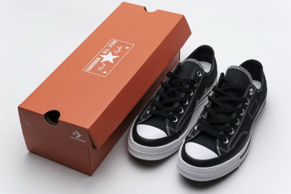 161209C Fragment x Moncler Converse CTAS LIFT OX Black White - Image 3