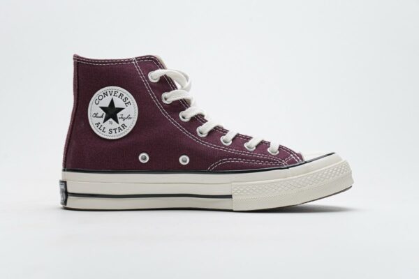 162051C Converse Chuck 70 HI Dark Burgundy Black Egret - Image 8