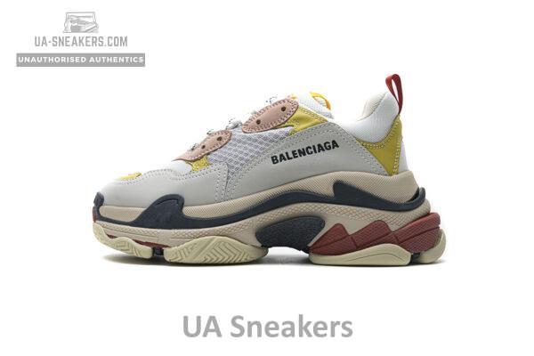 490672 W09O5 9035 Balenciaga Triple S Black Yellow Pink