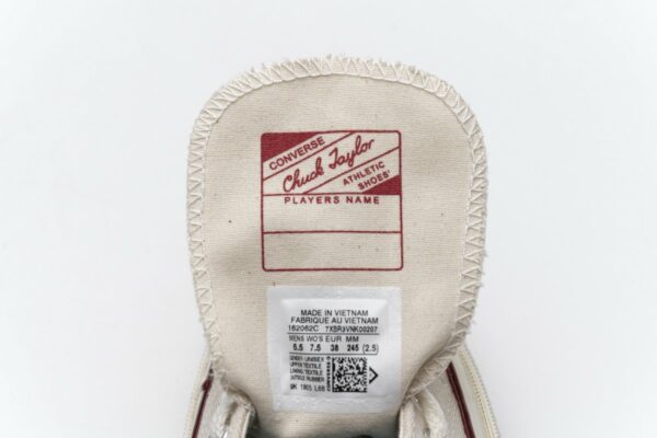 162062C Converse Chuck 70 OX Parchment Garnet Egret - Image 12