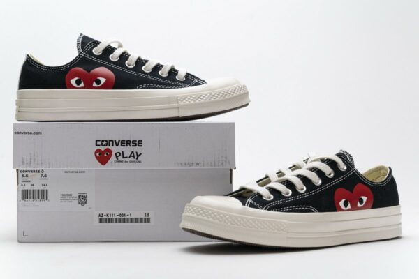 150206C CDG Play x Converse Chuck Taylor All Star 70 OX - Image 2
