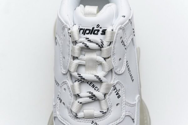 524039 W09E1 2021 Balenciaga Triple S Letter White - Image 2