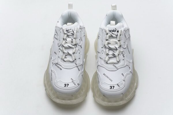 524039 W09E1 2021 Balenciaga Triple S Letter White - Image 7