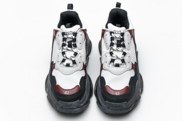 541624 W09O1 2268 Balenciaga Triple S Black Brown Red - Image 4