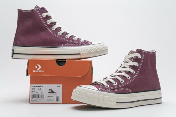 162051C Converse Chuck 70 HI Dark Burgundy Black Egret - Image 2