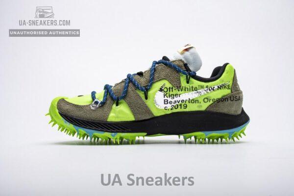 OFF WHITE X Nike Zoom Terra Kiger 5 White Electric Green CD8179-300