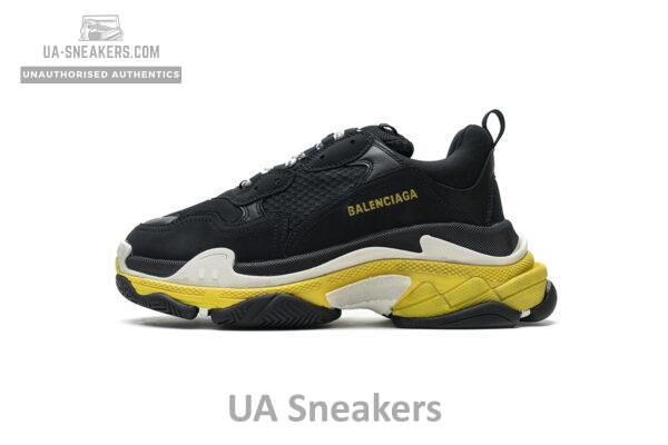 483513 W06E1 1078 Balenciaga Triple S Black Yellow - Image 4