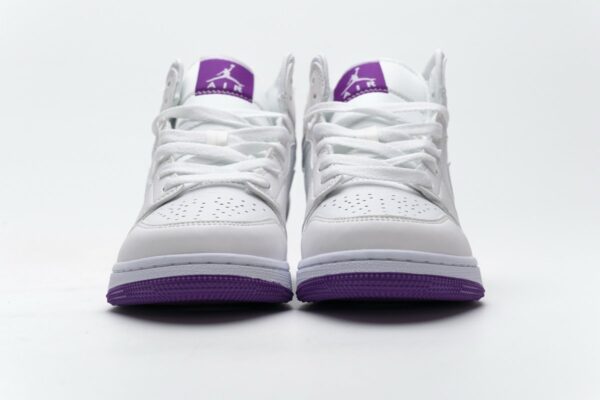 555112-100 Air Jordan 1 Mid SE White Fuchsia Blast - Image 5