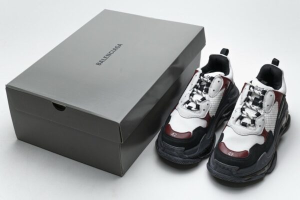 541624 W09O1 2268 Balenciaga Triple S Black Brown Red - Image 3