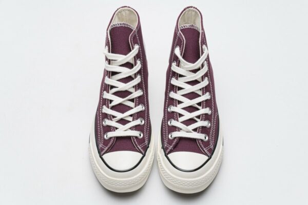 162051C Converse Chuck 70 HI Dark Burgundy Black Egret - Image 4