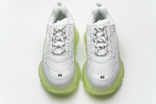 544351 W09E1 1331 Balenciaga Triple S White Green - Image 5