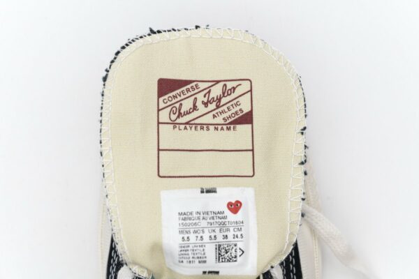 150206C CDG Play x Converse Chuck Taylor All Star 70 OX - Image 12