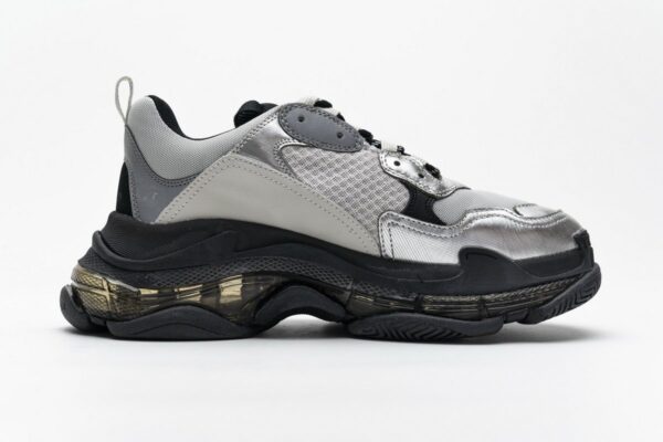 541624 W09E1 7320 Balenciaga Triple S Black Silver2 - Image 10