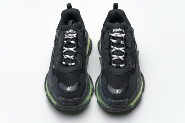 541624 W09O1 2140 Balenciaga Triple S Black Green - Image 4