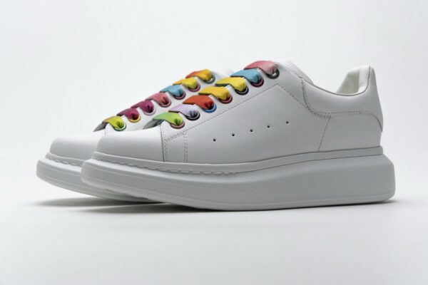 462214 WHGP7 9001 Alexander McQueen Sneaker White Rainbow - Image 2