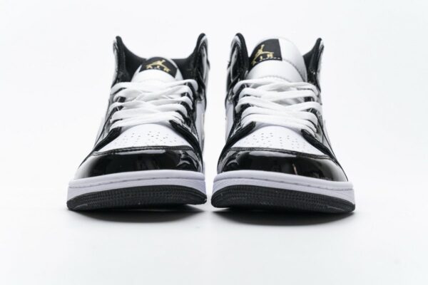852542-007 Air Jordan 1 Mid Gold Patent Leather - Image 5