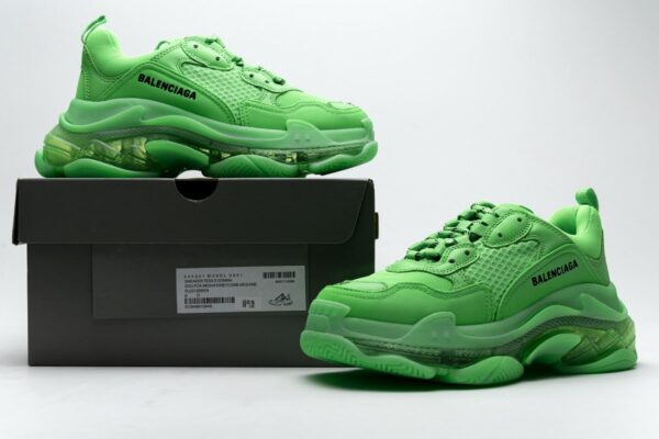 544351 W09OL 3801 Balenciaga Triple S Fluo Green - Image 2