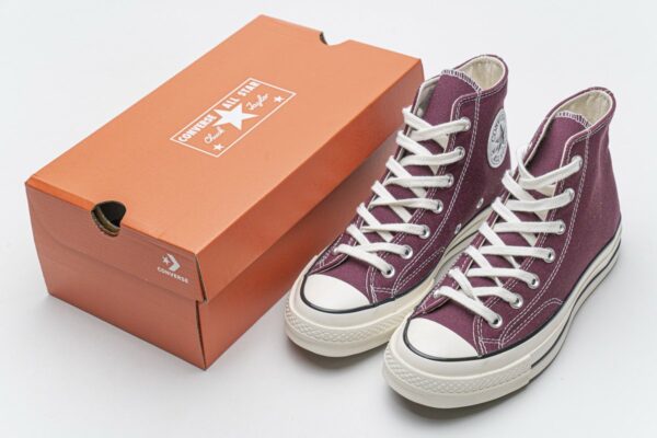 162051C Converse Chuck 70 HI Dark Burgundy Black Egret - Image 3