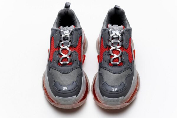 544351 W09O1 2262 Balenciaga Triple S Grey Red - Image 7